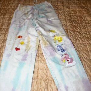 SAMII RYAN PASTEL TIE-DYE CARE BEARS SWEATPANTS JOGGERS SIZE XS